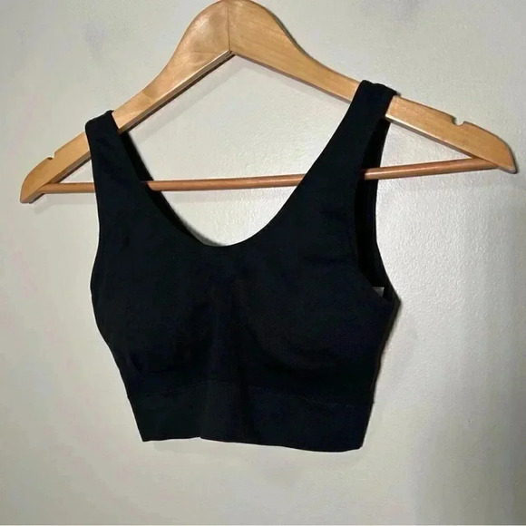 NWT Nordstrom Rack spandex black bralette S - Picture 4 of 6